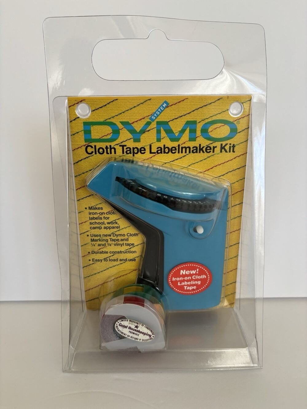 Vintage 1984 Dymo System Cloth Tape Label Maker Kit New